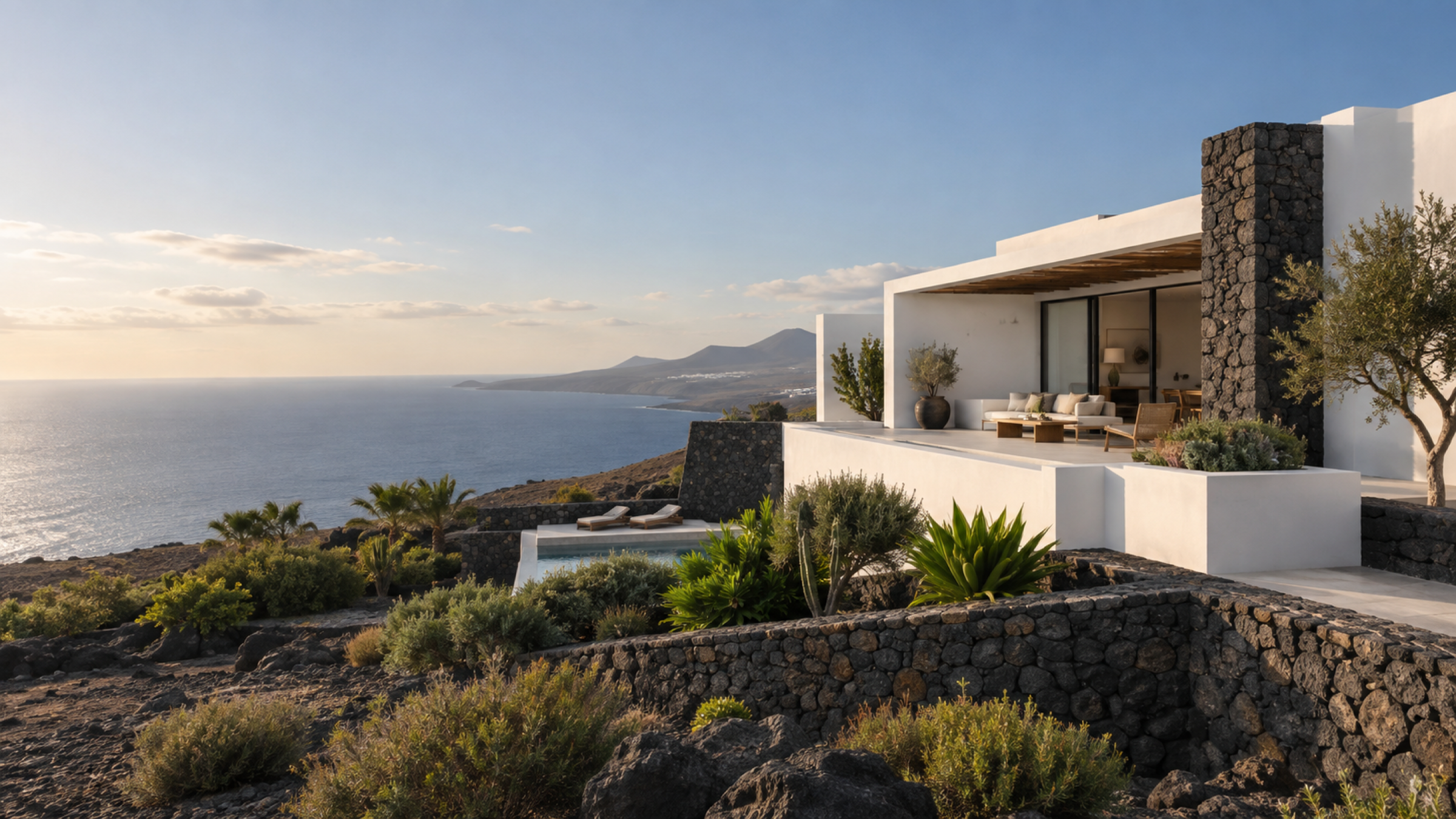Contemporary Canary Islands home overlooking the coast